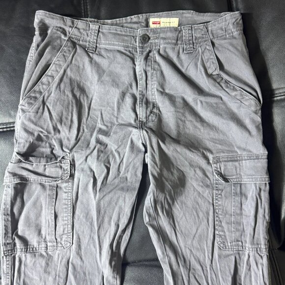 Wrangler Men's Cargo Pants Gray Outdoor Hiking Relaxed Fit Stretch 34x30 - Picture 3 of 12
